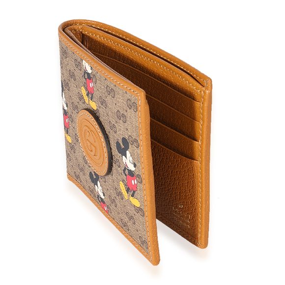 Gucci x Disney Vintage GG Supreme Mickey Mouse Bifold Wallet - Picture 2 of 7